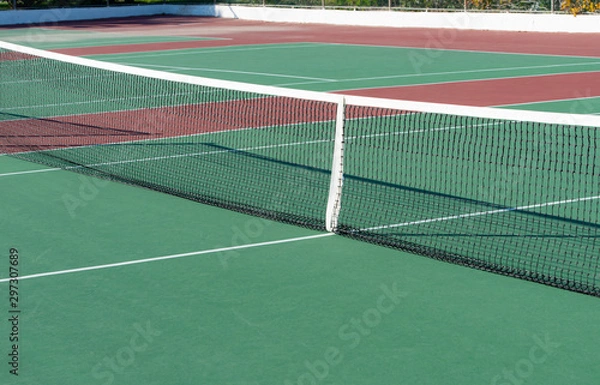 Fototapeta Tennisplatz mit diversen Linien in der Detailansicht