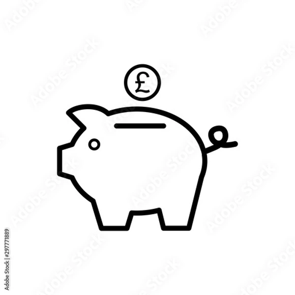 Fototapeta Piggy bank icon