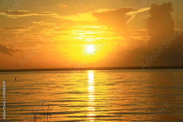 Obraz atardecer en bacalar