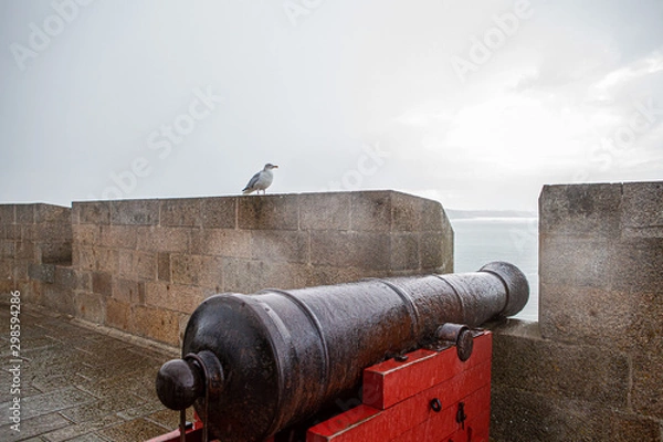 Fototapeta Le Canon des remparts de St Malo