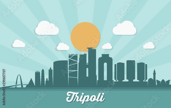 Fototapeta Tripoli skyline - Libya - vector illustration