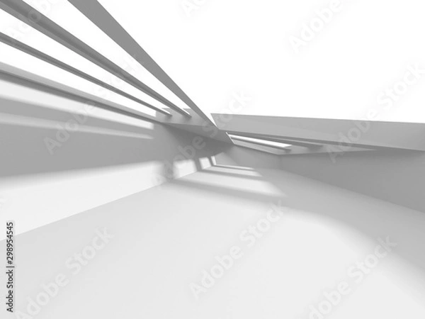 Fototapeta Futuristic White Architecture Design Background