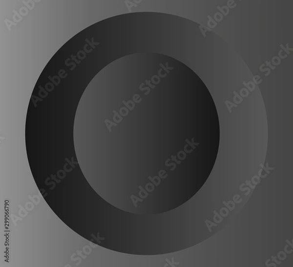 Fototapeta 3d embossed geometric circle, collection circle, ellipse black on black background