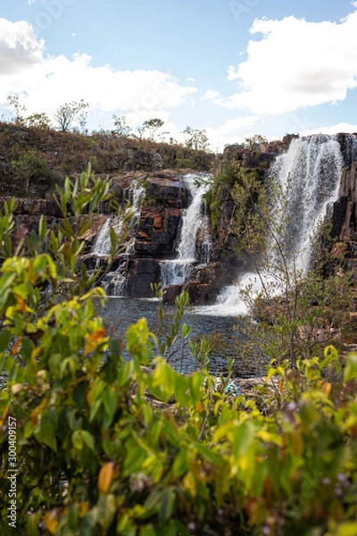 Fototapeta waterfall in the mountains chapada dos veadeiros