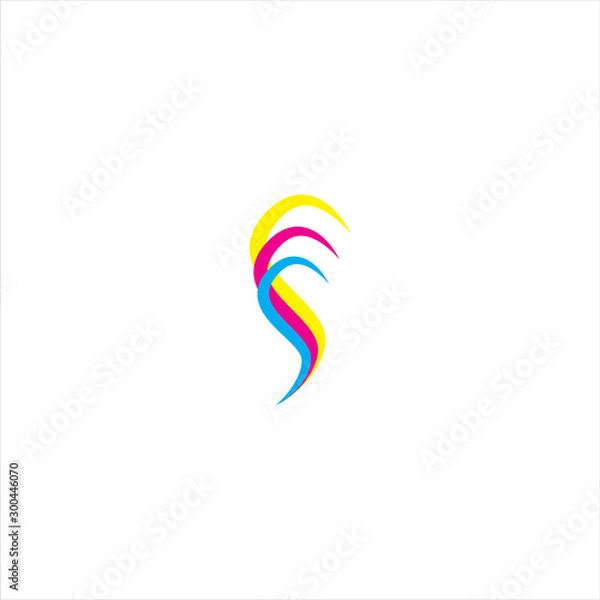 Fototapeta Creative logos for printing companies. Minimalist design style