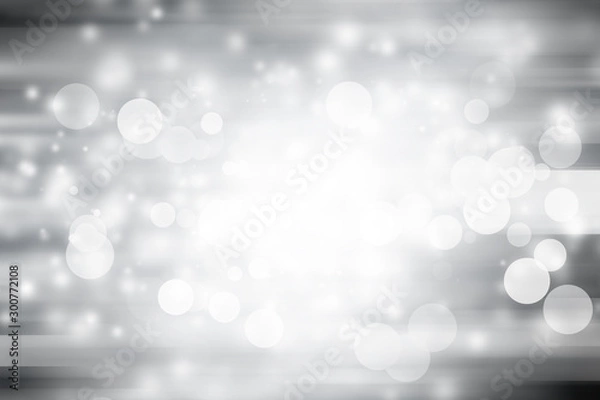 Fototapeta white snow blur abstract background. Bokeh Christmas blurred beautiful shiny Christmas lights