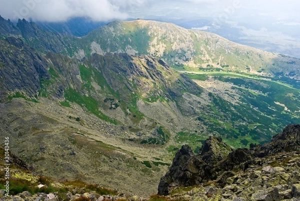 Fototapeta mountain valley on a high tatra slovakia