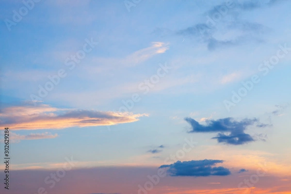 Fototapeta twilight heaven with beautiful clouds