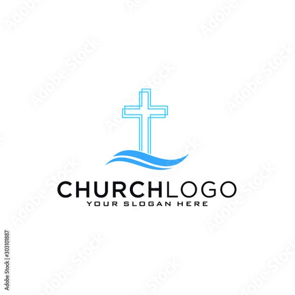 Fototapeta Church vector logo symbol graphic abstract template