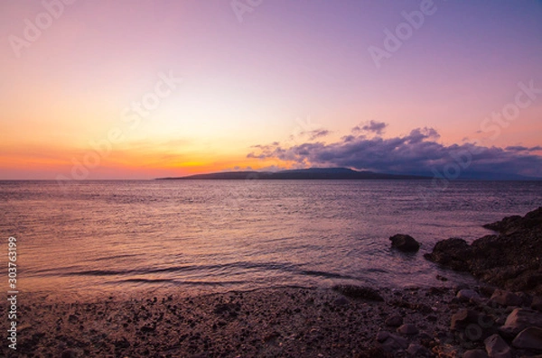 Fototapeta sunrise over the sea - East Java, Indonesia