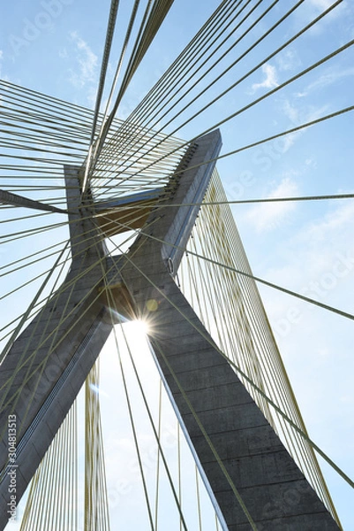 Fototapeta cable bridge