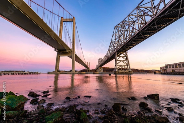 Fototapeta Carquinez Bridge at Sunrise