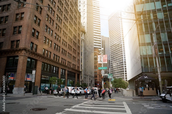 Fototapeta San Francisco Financial District, August 2019