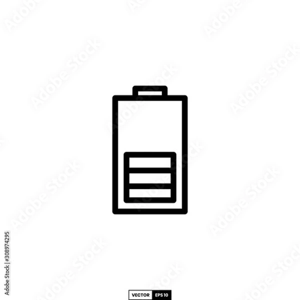 Fototapeta Battery icon, design inspiration vector template for interface and any purpose