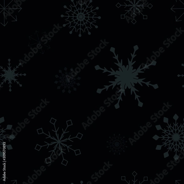 Fototapeta Seasonial Winter Holiday Snowflake Collection