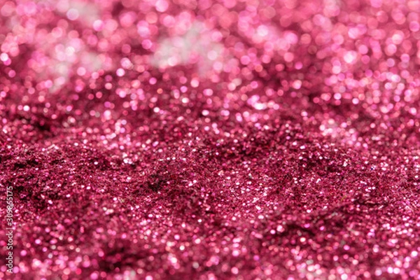 Obraz Pink and purple glitter, Defocused abstract holidays lights With Sparkle for background.