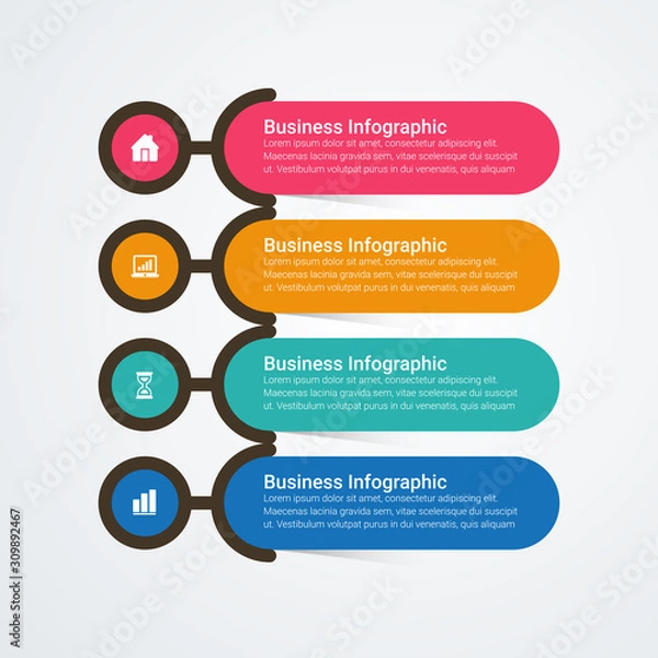 Fototapeta Simple Modern Infographics Template