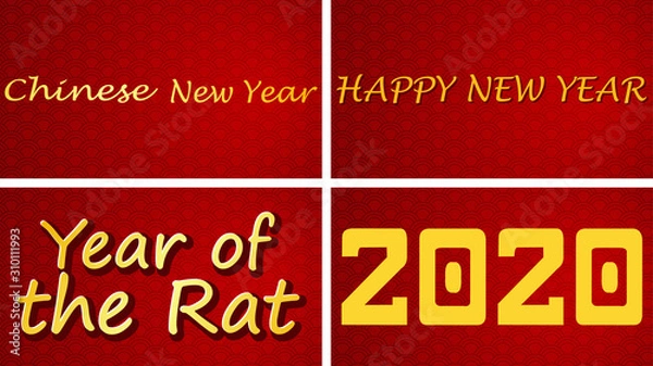 Fototapeta Happy new year background design for 2020