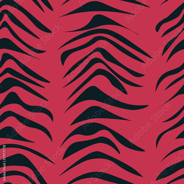 Fototapeta seamless abstract pattern with tiger stripes