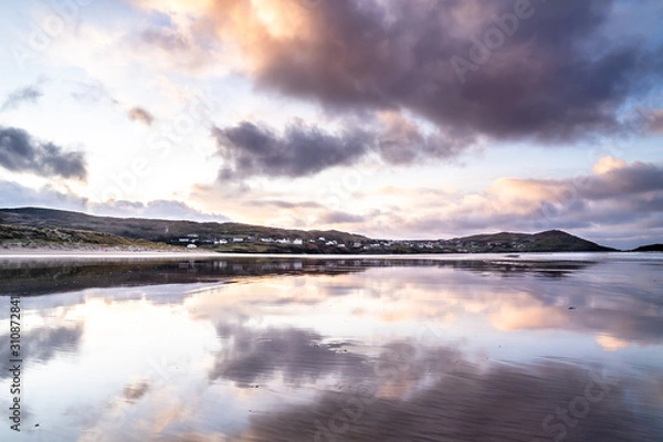 Fototapeta Narin Strand is a beautiful large blue flag beach in Portnoo, County Donegal in Ireland