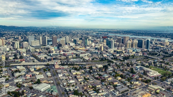 Fototapeta downtown oakland sky