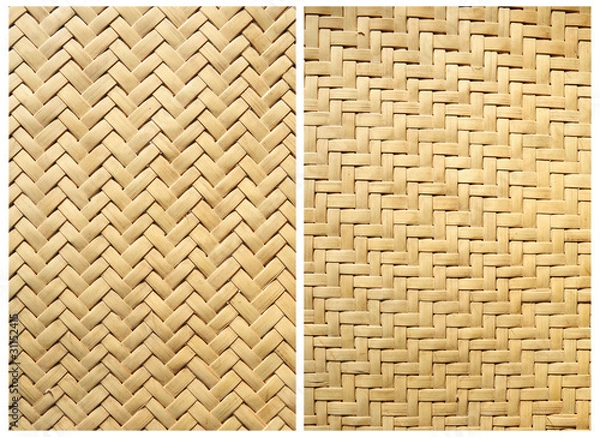 Fototapeta collection of texture bamboo basket for background