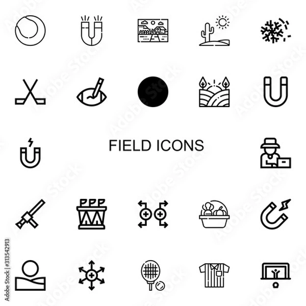 Fototapeta Editable 22 field icons for web and mobile