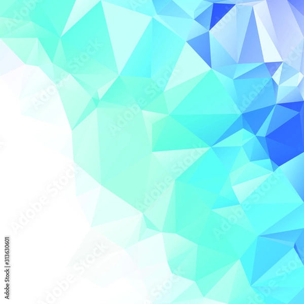 Fototapeta Blue Polygonal Mosaic Background, Creative Design Templates