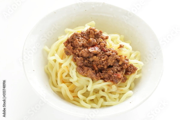 Fototapeta Taiwanese spicy beef and ramen noodles