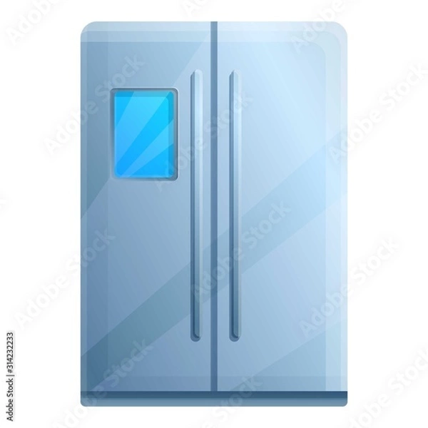 Fototapeta Large fridge icon. Cartoon of large fridge vector icon for web design isolated on white background