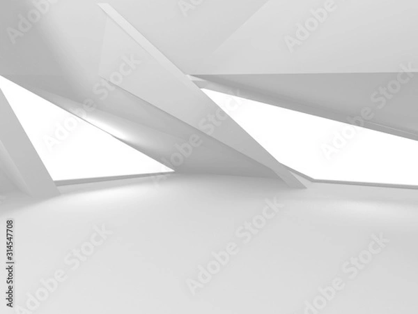 Fototapeta Futuristic White Architecture Design Background