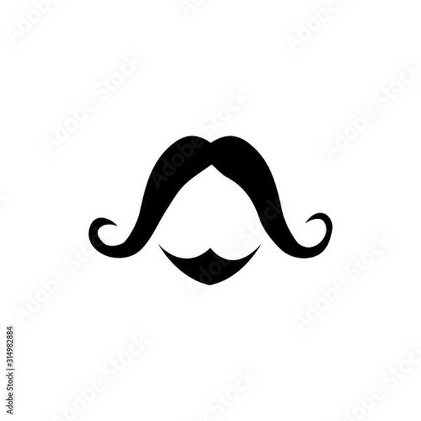 Fototapeta Mustache icon vector ilustration template