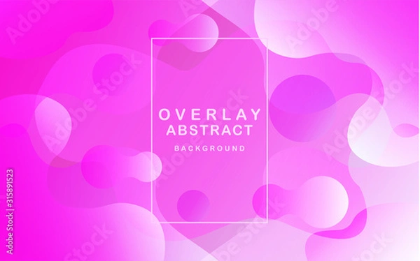 Fototapeta Colorful liquid overlay background pink. Fluid shape composition. Design for poster, flyer, vector illustration. Eps10