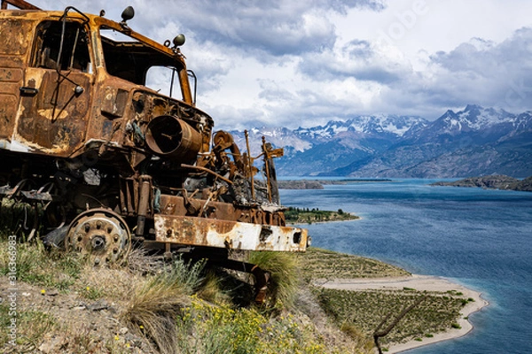 Fototapeta Autowrack in Patagonien