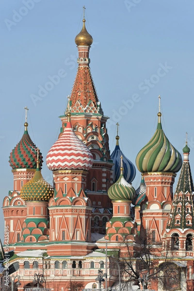 Fototapeta St. Basil's Cathedral in winter Moscow.