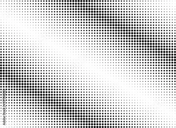 Fototapeta Abstract halftone dotted background. Futuristic grunge pattern, dot and circles.  Vector modern optical pop art texture for posters, sites, business cards, cover, postcards, labels, stickers layout.