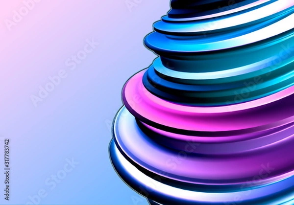 Fototapeta Abstract flowing motion wave, liquid colors mixing