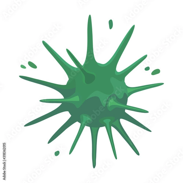 Fototapeta Bacteria of virus vector icon.Cartoon vector icon isolated on white background bacteria of virus.