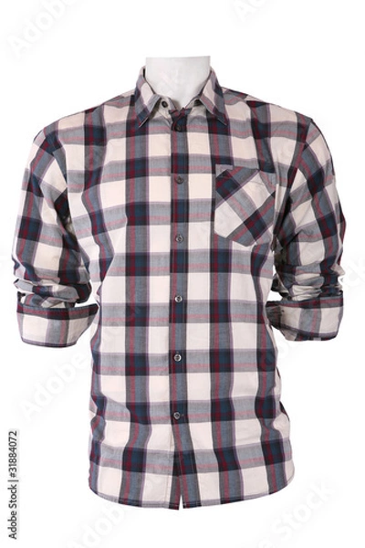 Fototapeta Male checkered shirt on a mannequin