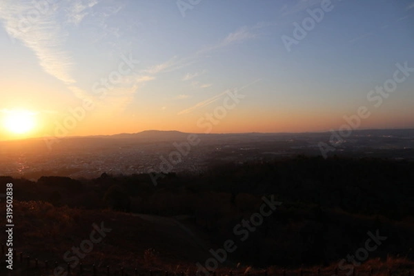 Fototapeta 若草山からの夕日