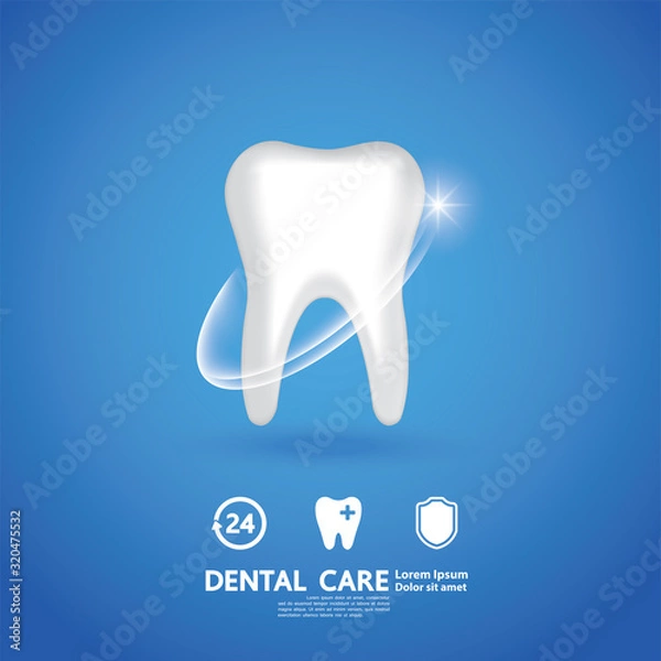 Fototapeta Dental Care Creative Concept vector illustration.