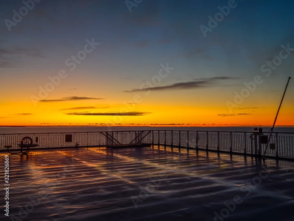 Fototapeta Golden sunrise over the Baltic sea