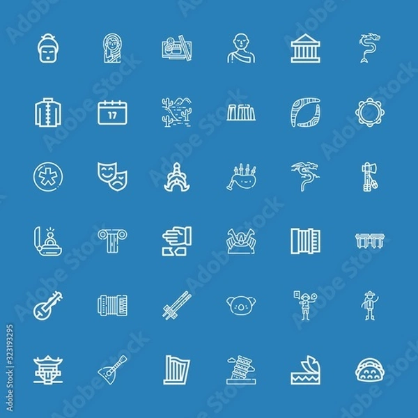 Obraz Editable 36 culture icons for web and mobile