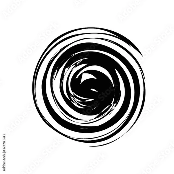 Fototapeta Circle abstract black hole shape icon