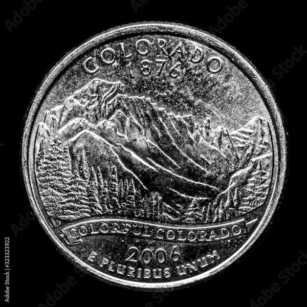 Fototapeta This quarter represents Colorado known for its mountains and landscapes. 