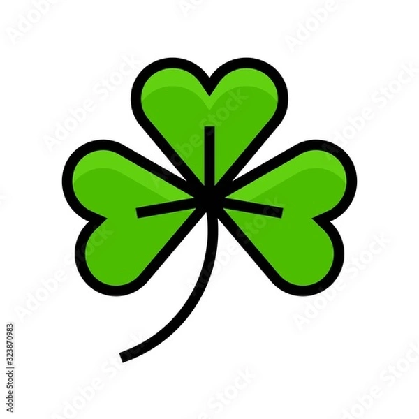 Fototapeta Shamrock icon, Saint patrick's day related vector