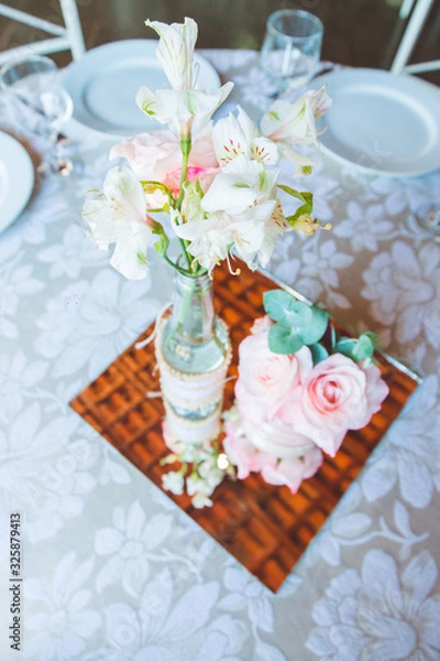 Fototapeta flower decoration for buffet table 