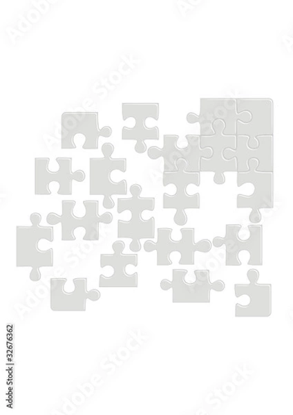 Fototapeta Puzzle pattern (removable pieces). Vector illustration