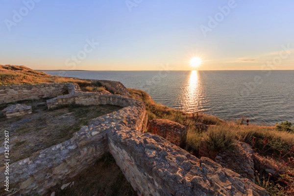 Fototapeta Argamum (Organe) fortress ruins, Romania