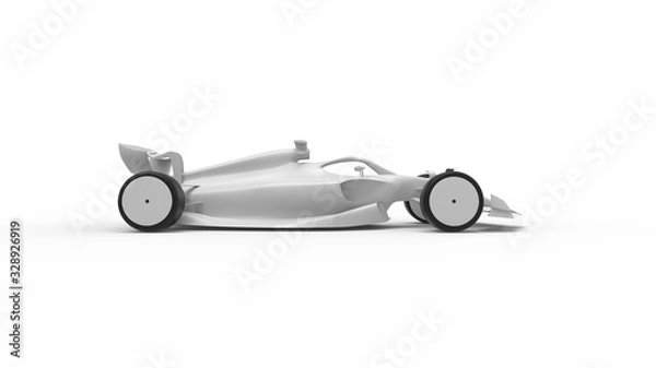 Fototapeta 3D rendering of a race car ground effect new rules concept isolated